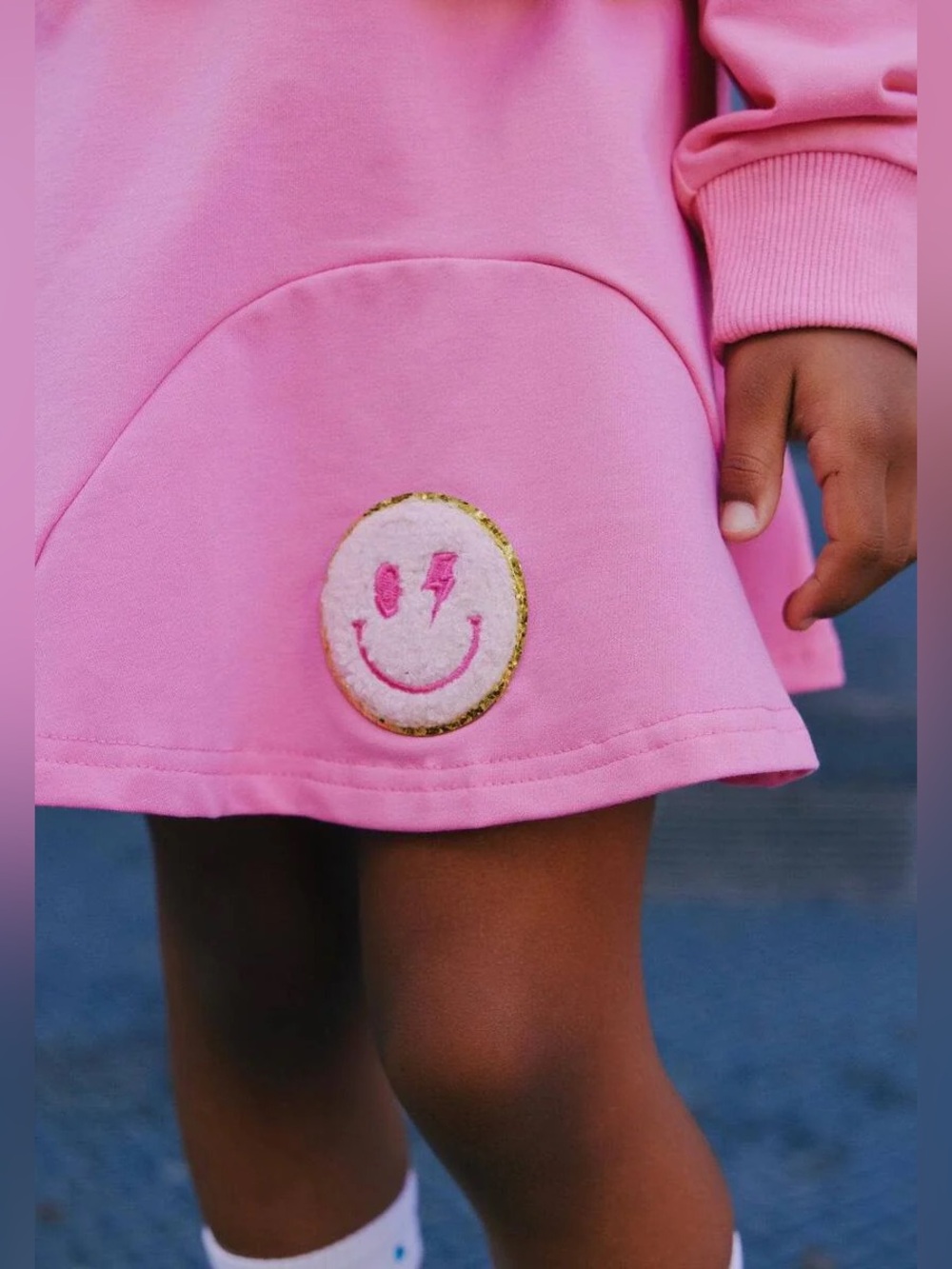 Excellent condition Lola + The Boys Pink Smile Embellished Bday Skirt Size:6